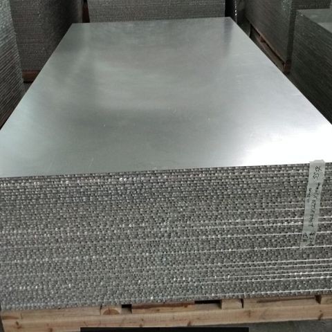 Paneli Honeycomb Alwminiwm Di-dor ar gyfer Llinellau Pellach gyda Stone